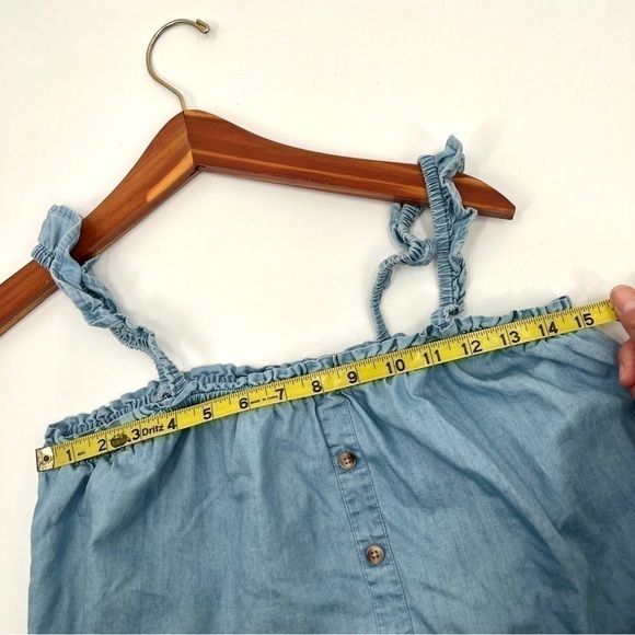 Arizona Jean Co. Woman's Blue Lightweight Flowy Tank Crop Top Size S - Picture 8 of 8